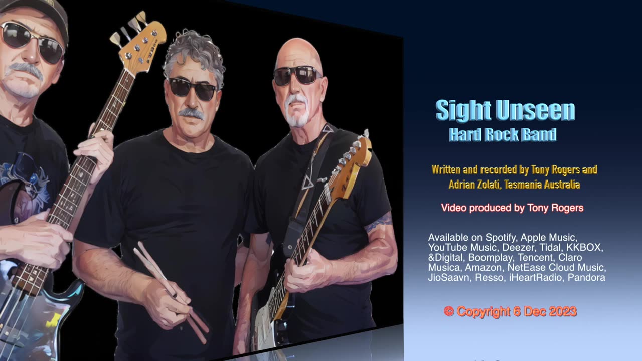 Hard Rock Band PROMO, "SIGHT UNSEEN" NEW ROCK Originals.