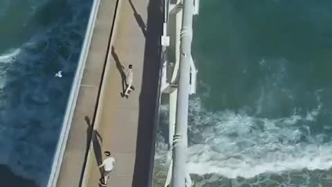 Skate across the bridge with friends