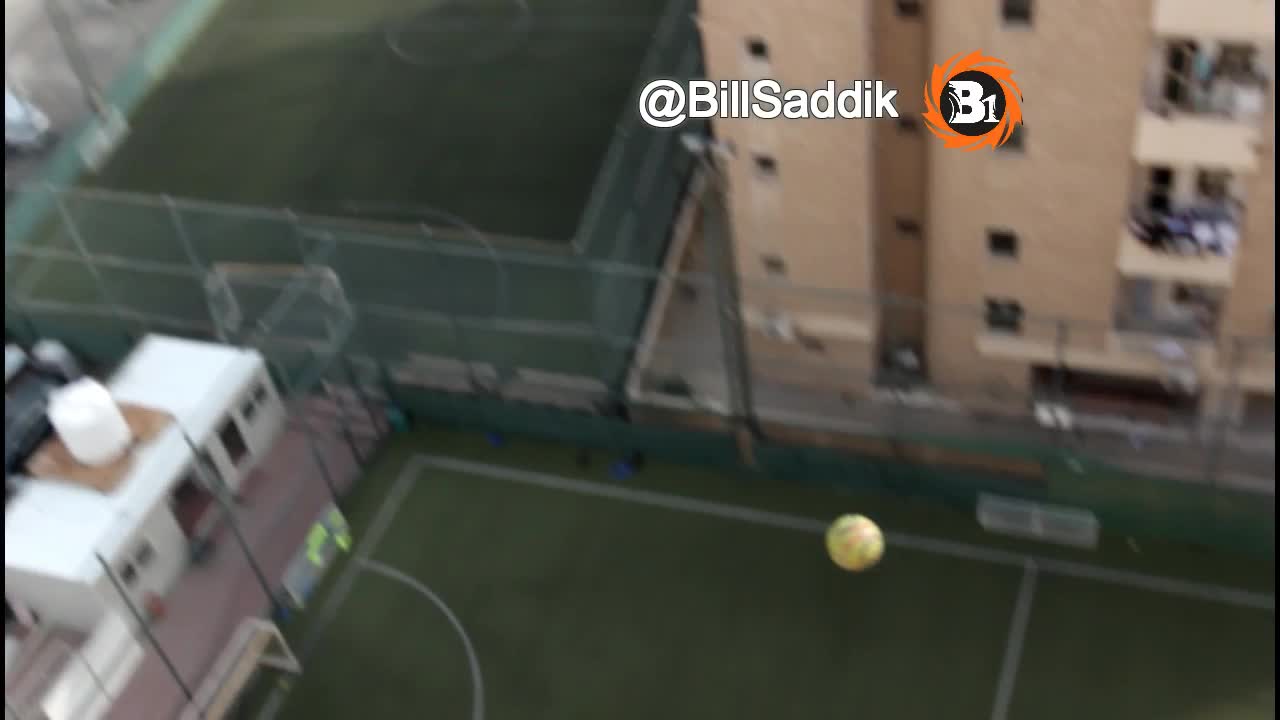 Football dropped 27 meters and controlled