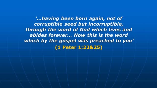Advancing The Kingdom 1. The Power Of The Seed. Ken Legg