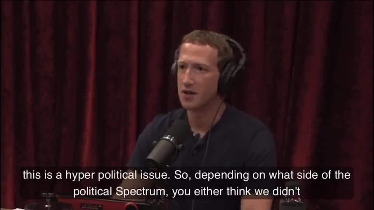 Mark Zuckerberg & Joe Rogan | "The FBI Came to US and Said You Should Be On High Alert, We Thought There Was A lot of Russian Propaganda"