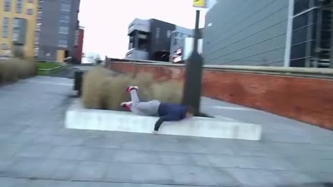 Collab copyright protection - parkour ledge jump face drag