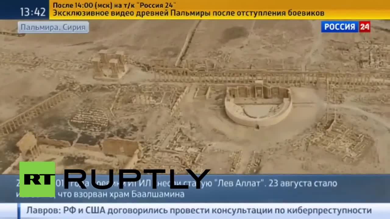 Drone - Syrien Drohne filmt historisches Palmyra nach dem Krieg