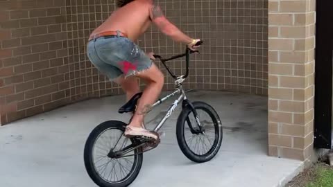 BMX Wallride With Spinning Flourish