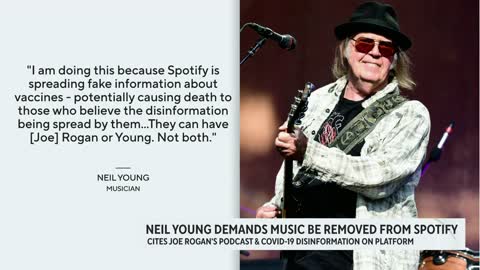 Neil Young gives Spotify an ultimatum over Joe Rogan's COVID misinformation