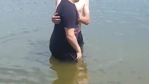 Nick obeys Jesus in water baptism