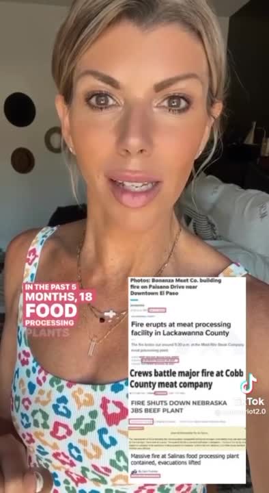 In the past 5 months 20 food processing plants have been burned down. Get prepared!