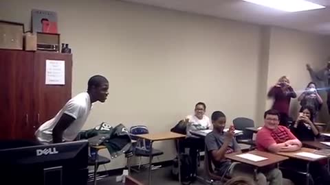 Kid slams teacher