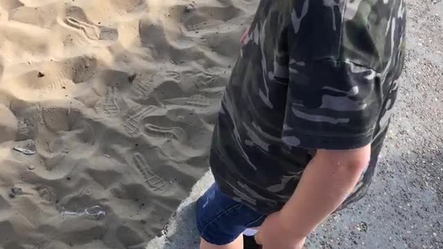 Belly Flop on the Beach