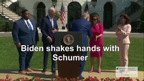 Biden Forgets That He Just Shook Hands With Schumer | @MissingContext | #shorts #potato #memes