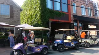 Driving Around on Golf Cart at Put in Bay Island Ohio Aug 2018