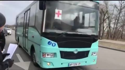 From Energodar to Zaporozhye went evacuation buses with residents of the city