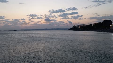 Beautiful landscape of the sea and the beauty of the clouds