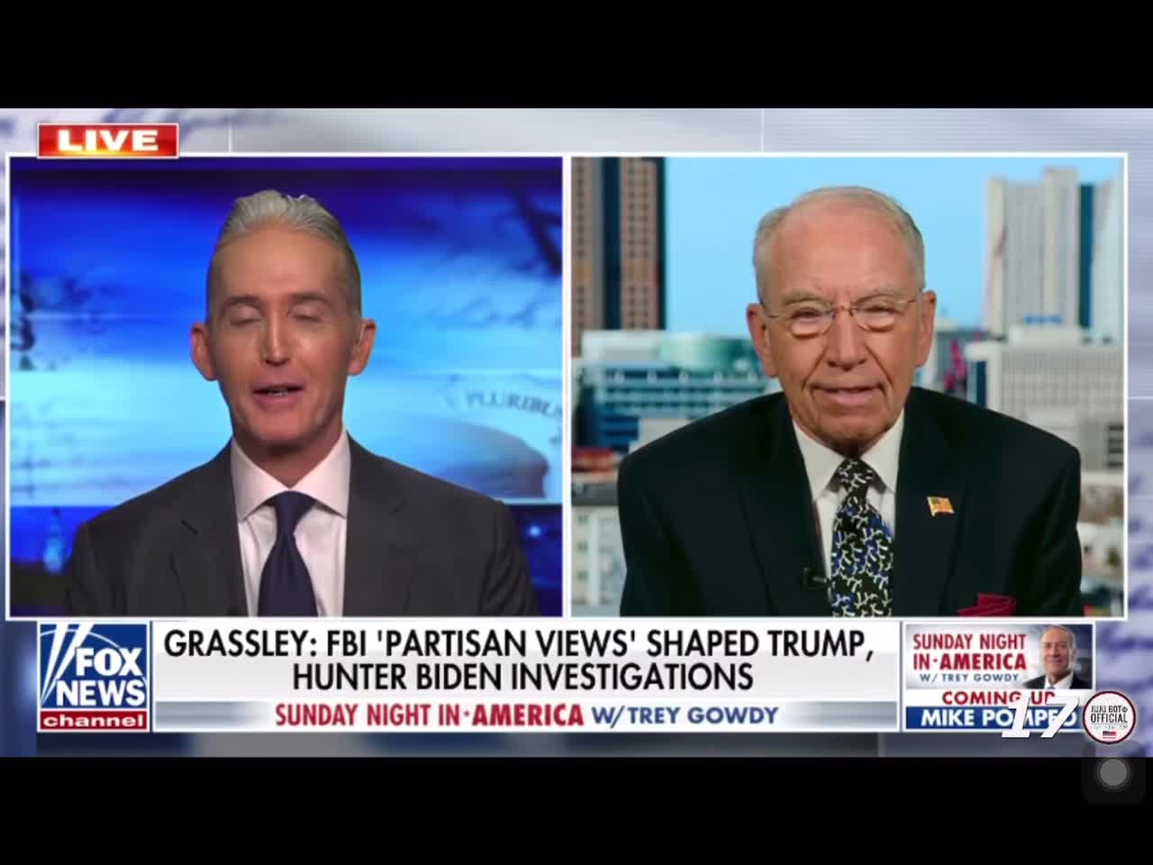 Grassley says he pays close attention to whistleblowers, they know where the bodies are buried.