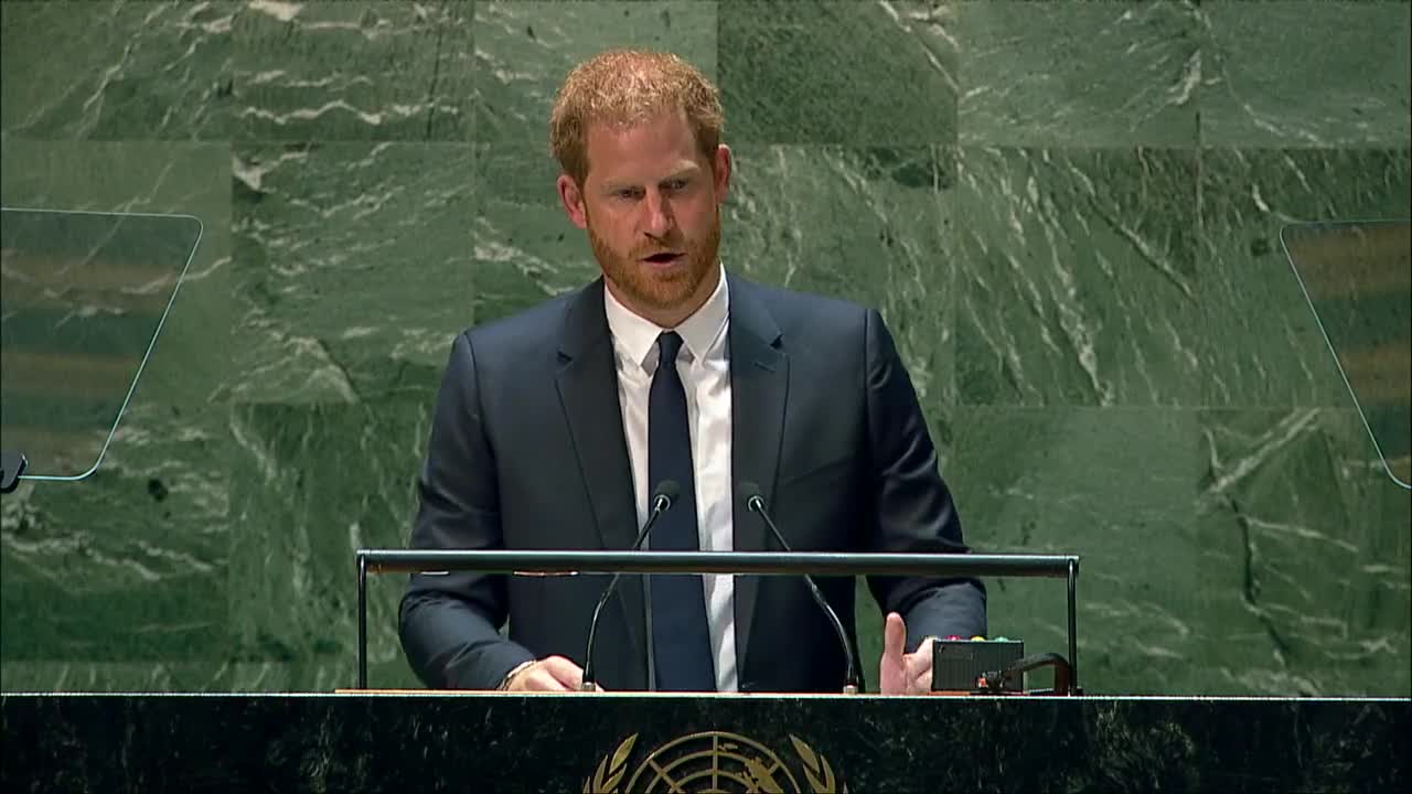 Prince Harry gives keynote speech at UN General Assembly’s celebration of Nelson Mandela International Day