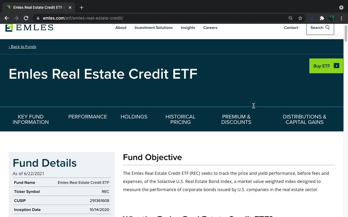 REC ETF Introduction ( Real Estate Credit )