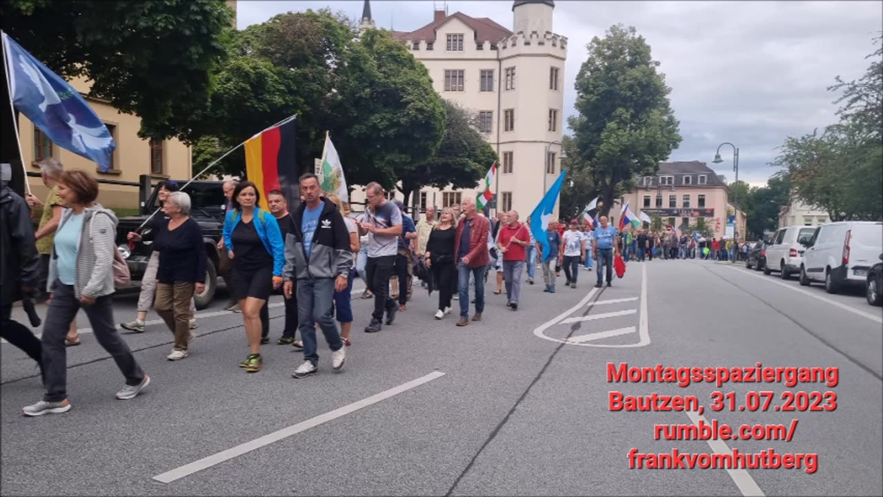 MONTAGSSPAZIERGANG - BAUTZEN, 31 07 2023, 130. MAHNWACHE 🕊 - Start und Ankunft