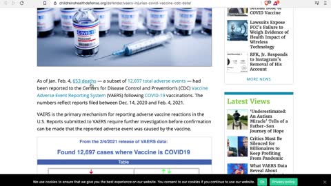 653 COVID Vaccine Reported deaths NOT 2 ! Part 2 coming up with another link to more scary reactions