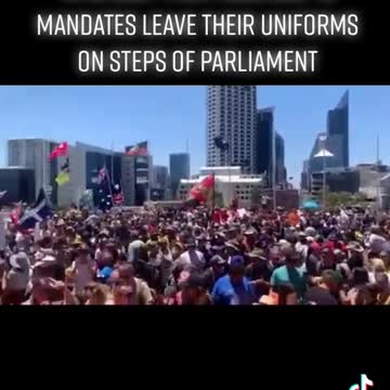 Perth Australia - People Lost Jobs And Placed Uniform At Parliament