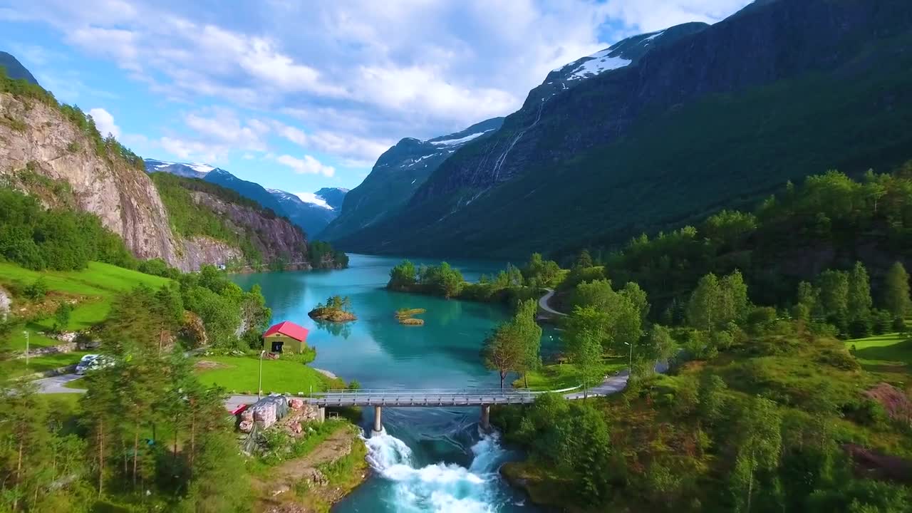 Mountains Nature Landscape Clouds Water Travel