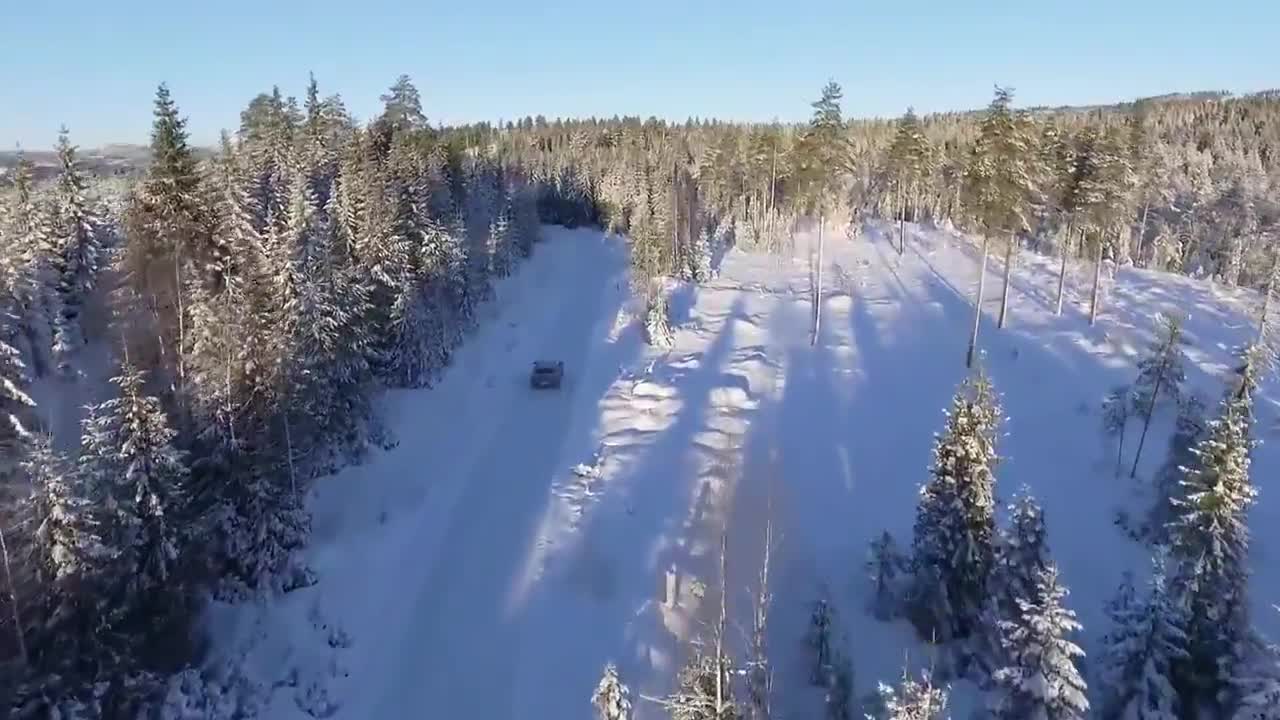 Car Driving in the snow