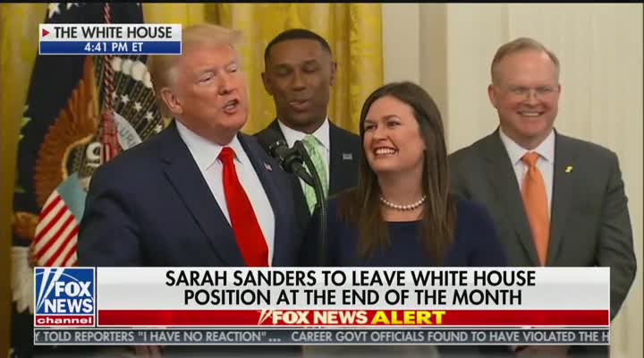 Sarah Sanders resigns her position