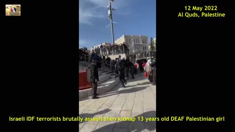 Israeli IDF Terrorists Brutally Assault then Kidnap Deaf Palestinian Child