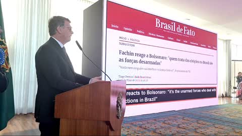 Bolsonaro em reunião com embaixadores