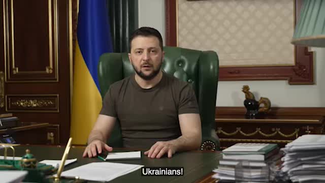 Volodimir Zelensky talk to Ukranian's people