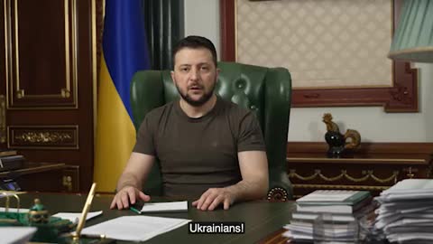 Volodimir Zelensky talk to Ukranian's people