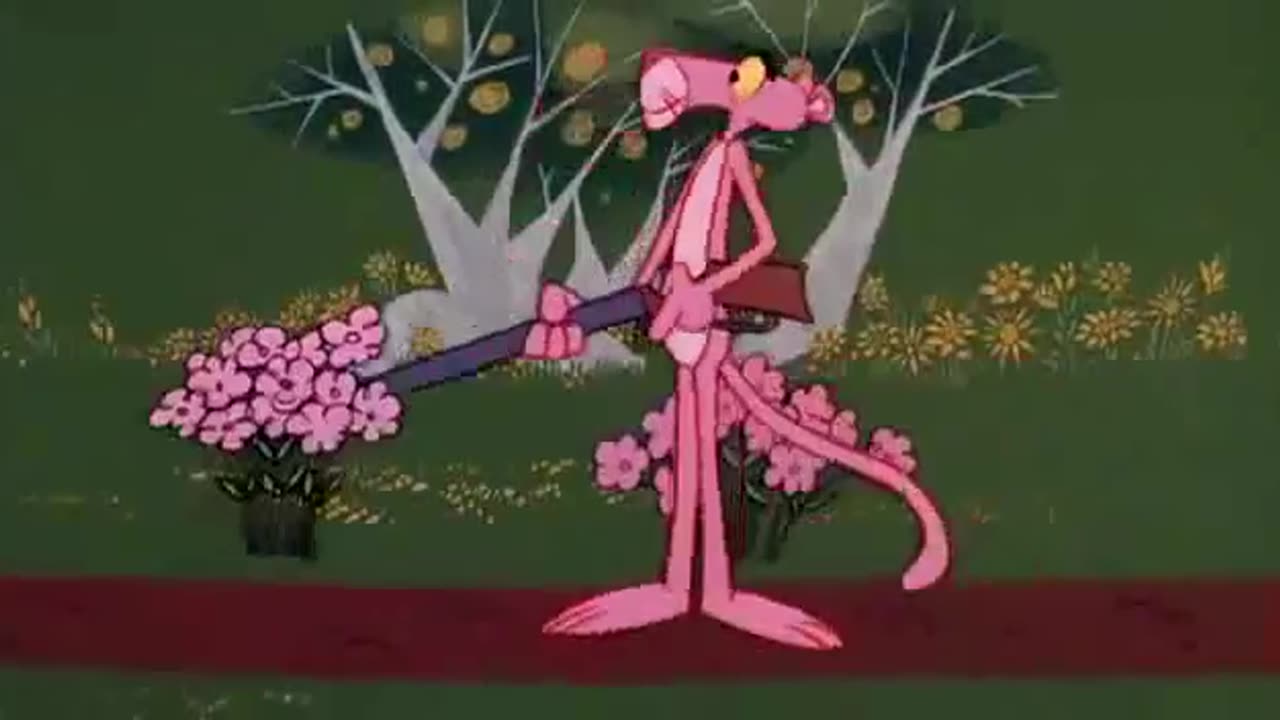 c027 the pink panther cartoon - pink posies