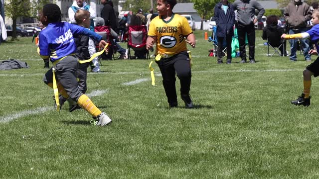 Grandson Playing Football