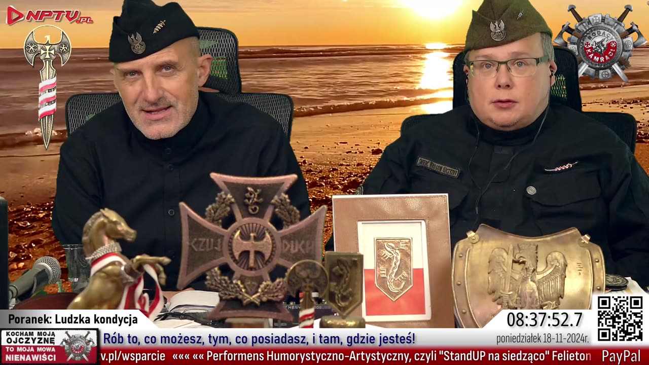 Ludzka kondycja. Poranek Pon. 18.11.2024r. W. Olszański, M. Osadowski Rodacy Kamraci NPTV.pl