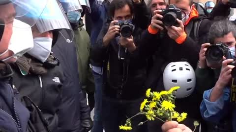 ROMA, 13/04/2021 ANCORA PROTESTE E MOMENTI DI TENSIONE