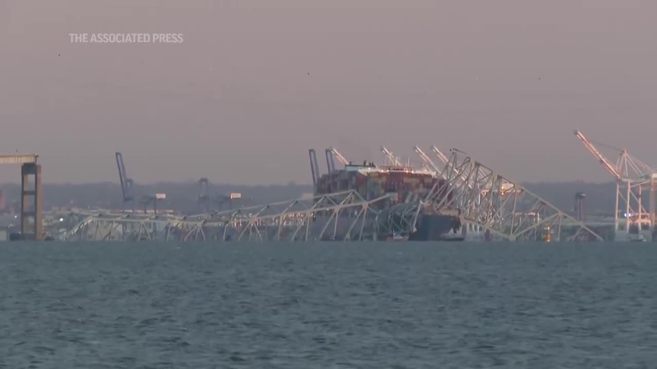 Video shows destruction in aftermath of Baltimore's Francis Scott Key Bridge collapse