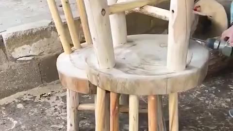 Handmade chair. Well done