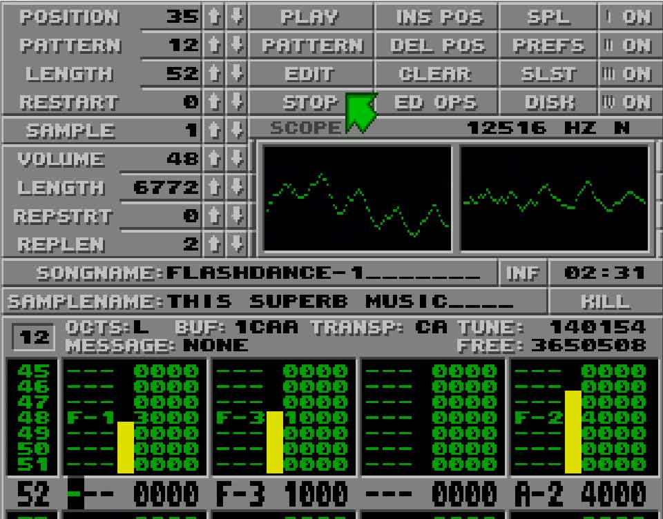 Amiga and Atari ST Protracker Music Mods - Flashdance