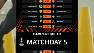 Hasil Europa League 27 Oktober 2022