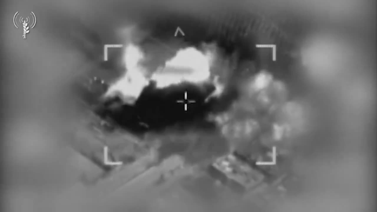 The IDF releases footage of its airstrikes earlier today against Hezbollah sites in