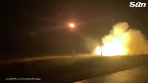 Ukraine unleashes rocket artillery on Russian military vehicles