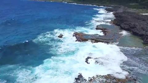 Baie de Shabadran à l'île de Maré , nouvelle Calédonie