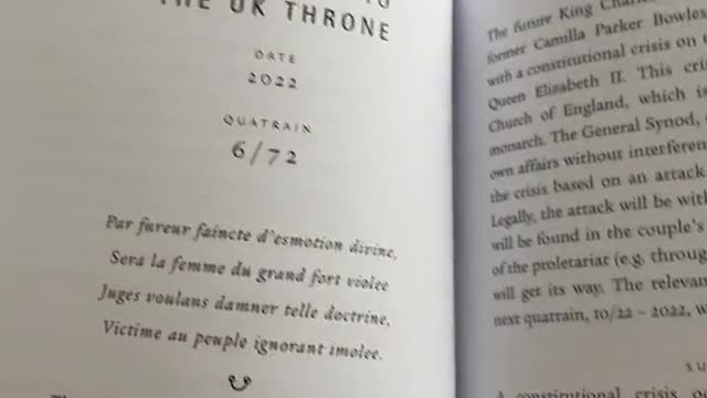 Nostradamus about the queen and the next king 2022