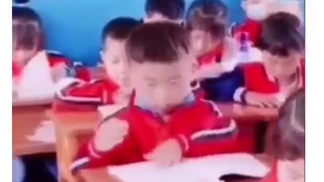 Children One day before the exam like