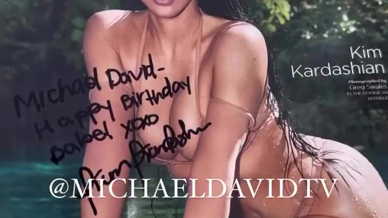 Kim Kardashian with fans today