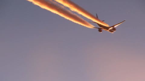 Contrails over Norway