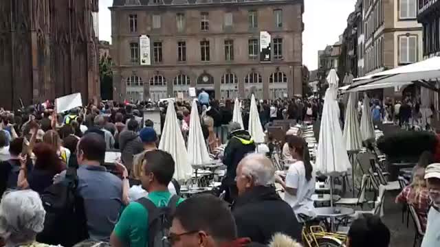 Strasbourg, France: Protests Against Health Passes & Mandatory Vaccination Announced by Macron