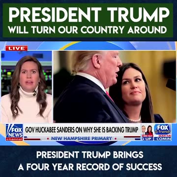 President Trump’s record of success speaks for itself.- Sarah Huckabee Sanders on Twitter