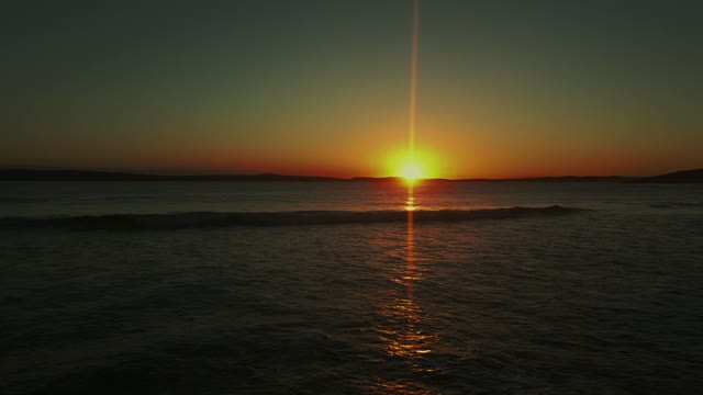 A spectacular sunset over the ocean