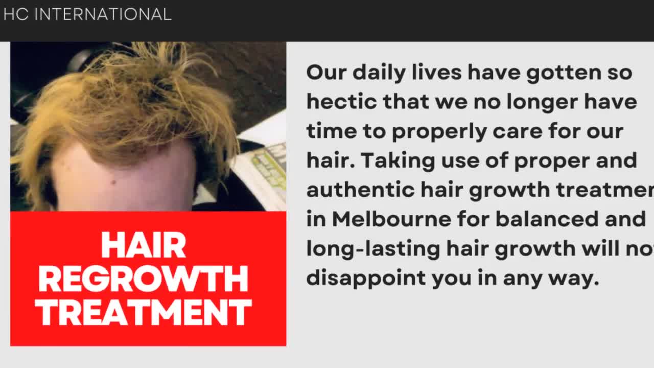 Hair Regrowth Treatment in Melbourne- HC International