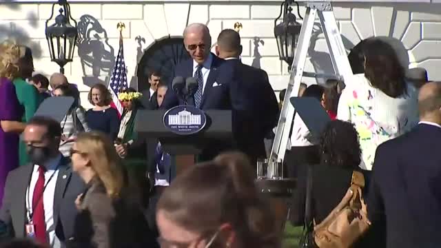 Senile Biden Can't Be Heard Over Music, Has To Be Stopped By Jill
